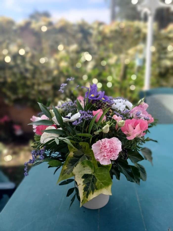 Composition florale Rose & Blanc